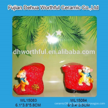 Affe Serie Weihnachten Haus Ornament mit Strümpfe Figur